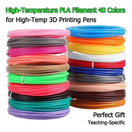 40 Colors 3D Pen Filament 1.75mm PLA Each Color 33 Feet 10m Glow-in-the-Dark 3D Filament Perfect Child Gift & Teaching-Specific
