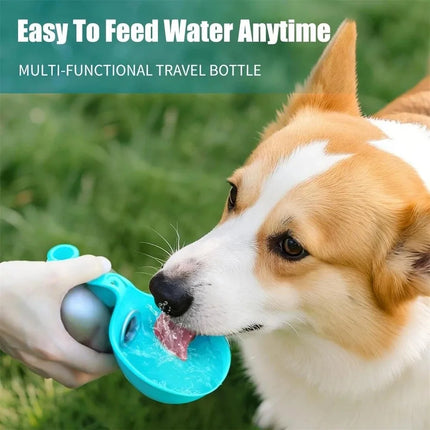 2-in-1 Dog Water Bottle with Bowl Leak Proof Lightweight Pet Travel Hydration Dispenser Portable Easy Carry Outdoor Water Cup