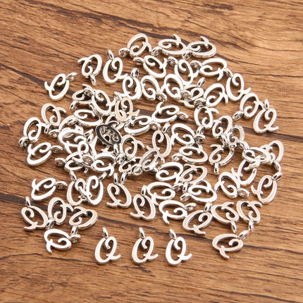 26Pcs Mix Size Picture Color Metal Zinc Alloy English Letter A-Z Charms Fit Jewelry Pendant DIY Necklaces Bracelets Bags Makings