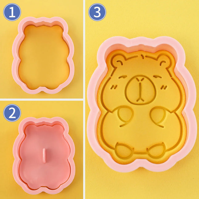 8 PCS Capybara Cookie Cutters Aniaml Embossing Cutters for Baking DIY Baking Tools(8-Capybara B)