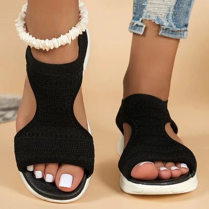 Toe open spot 2025 fish mouth casual fashion sandals low-heeled women
