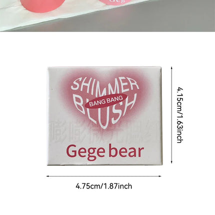 Gege Bear Puffy blush, naturally looking young, Korean style brightening and energetic, natural makeup application