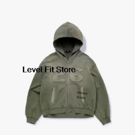 2026 New Retro Washed Grey Hoodie ARIRANG hoodies Casual zipper jacket Sports Streetwear