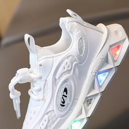Baby Shoes2023 Spring Autumn New Boys and Girls Light Up Clunky Sneaker Small and Medium-sized Children's Soft Soled Baby Shoes