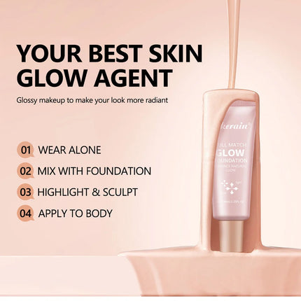 Glowing Foundation Natural Glow Enhancer Moisturizing Lightweight Base Multi-purpose Highlighter Liquid Foundation Cosmetics