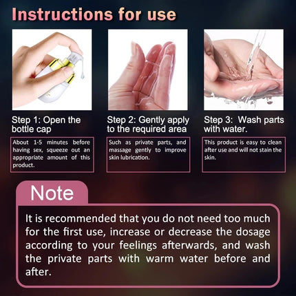 Women's Orgasm Gel Strong Lubricant Firming Intimate Oil Spray Massage for Enhanced Pleasure