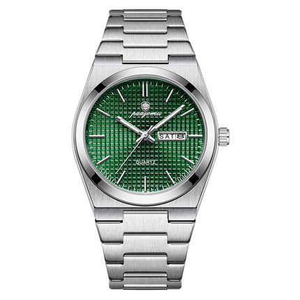 PAAZOMU Luxury Men Wristwatch Waterpro Of Luminous Date Week Watch For Man Stainless Steel Men's Watches Quartz Male Clock Sport