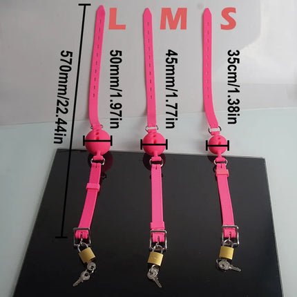 Breathable Ball Gag Locking,BDSM Silicone Mouth Gags,Sex Toys for Couples,Bondage Restraints,Role Play,Adult Games