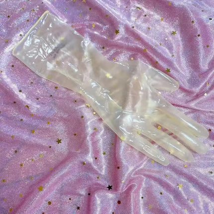 Big Sales!!! Super Thin Oiled Shiny Transparent Super Thin Latex Gloves Male To Female Sheer Cosplay Kigurumi Fetish Gloves