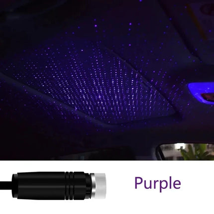 LED Starry Sky Lamp 5V USB Powered Galaxy Starry Projector Night Lamp Romantic Atmosphere Light For Car Roof Bedroom Decoration