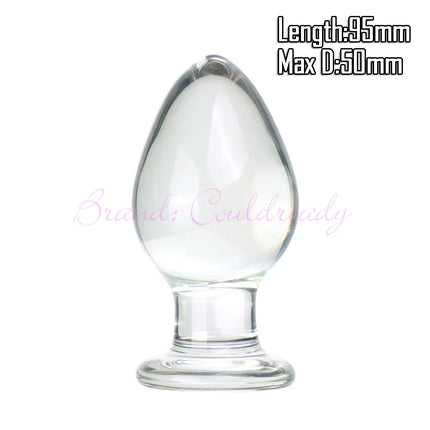 Large Crystal Butt Plug Vagina Ball Big Pyrex Glass Anal Dildo Bead Adult Sex Toys for Women Men Gay Masturbator