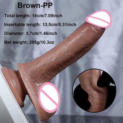 Double Layer Silicone Dildo Soft Realistic Penis Small Adults Butt Plug Suction Cup Anal Sex Toys For Woman Masturbator 18+ Shop