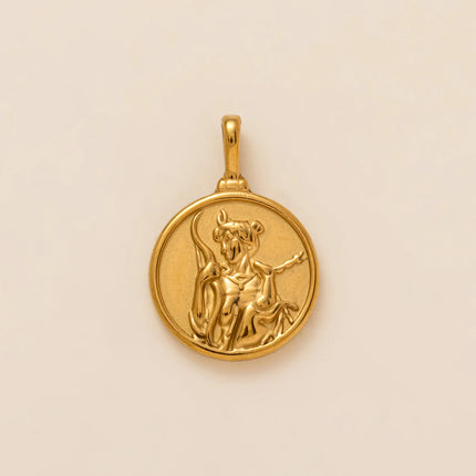 Stainless steel 18K gold-plated pendant jewelry DIY necklace bracelet making twelve zodiac cloud star retro jewelry accessories