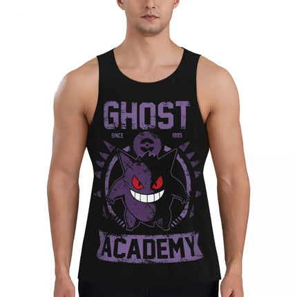 Pokemoned Gym Gengar Compression Muscle Tank Top Mens Gym Sleeveless Tees Sports Wear Male Bodybuilding Fitness Training Vest