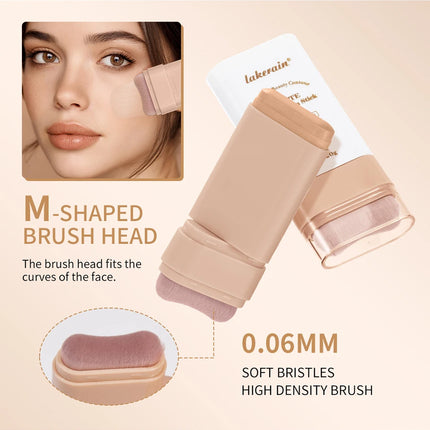 Skin Tint Foundation Stick 6 Colors Balm Serum Boosted Smooth Plumper Hight Coverage Travel Bronze Foundation Stick Makeup