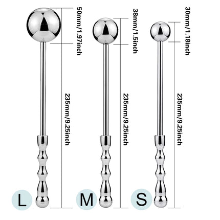 Metal hand-held ball anus plug, anal dilator anus toy, suitable for men and women, adult sex toy