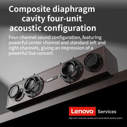 Lenovo C02 Multimedia Speaker Retro Design Bluetooth Wired Dual Mode Speakers Enhanced Bass Sound with Universal Compatibility