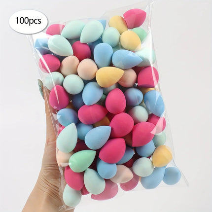 20/50/100PCS Mini Makeup Sponges - Latex-Free, Water-Activated Blenders for Foundation/BB Cream/Concealer, Precision Eye