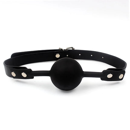 Adult Games Mouth Stuffed PU Leather Band Bondage Sex Toys for Couples Oral Fixation Silicone Ball Mouth Gag Restraints