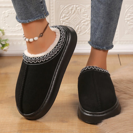 Women's Winter Fur Shoes Male Ankle Boots Platform Slippers Home Warm Fashion Outdoor Basis Thick Wool Wool Short Boots