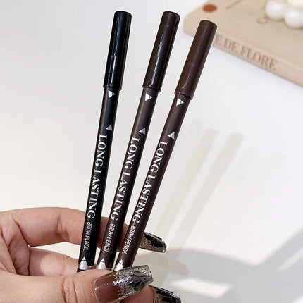 Black Brown Color Eyeliner Eyebrow Makeup Pencil 2 in 1 Waterproof Natural Lasting Matte Brow Pen Easy To Wear Eyes Cosmetics
