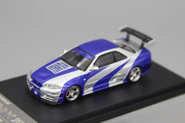 Fast Speed 1:64 Skyline Z-tune R34 Alloy Car Model