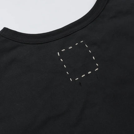 26SS Visvim Stitch Box Label T Shirt Japan Men Women High Quality Simple Print Label Short Sleeve Loose T-shirt Tops Tee