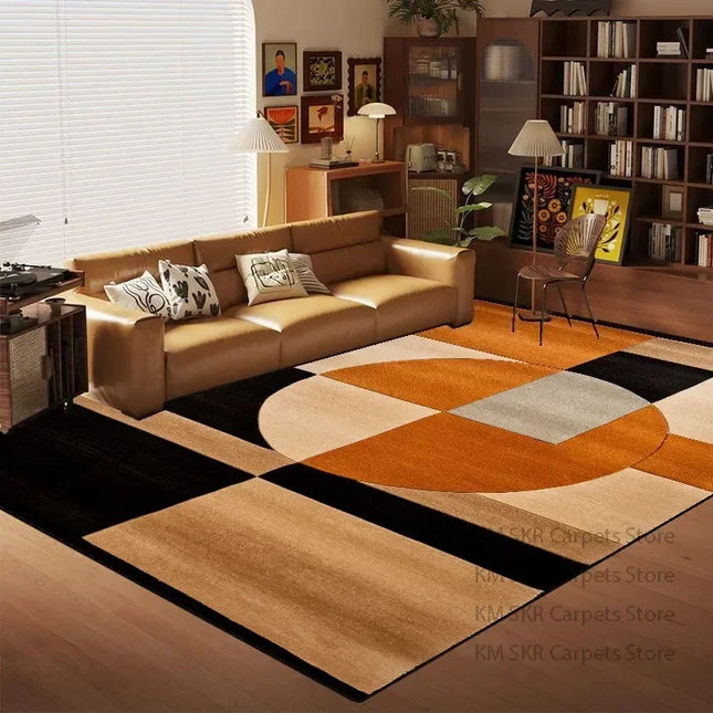 Nordic Multi-Color Living Room Carpet Modern Geometry Sofa Coffee Table Rug Home Decor Bedroom Bedside Soft Floor Mats Non-slip