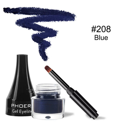 PHOERA 10 Colors Waterproof Eyeliner Gel With Brush Colorful Long-lasting Eye Liner Cream Makeup Tools Women Cosmetics TSLM1