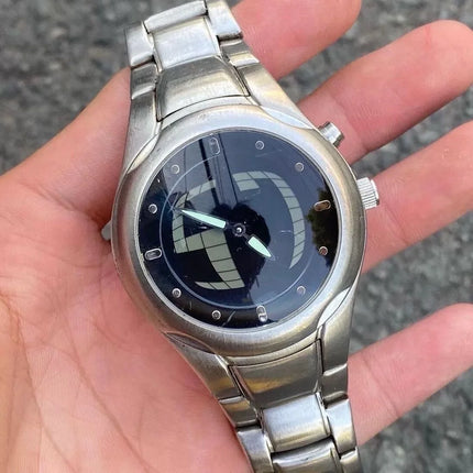 Digital Display Dynamic Watch Vintage Y2K Waterproof Quartz Wristwatch for Men Special-Shaped Cool Watch Unique