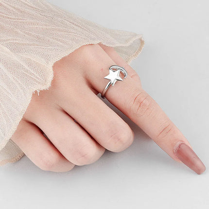 VENTFILLE 925 Sterling Silver Sunflower Diamond Zircon Rotatable Ring For Women Gift Relieve Stress Ring Jewelry Wholesale