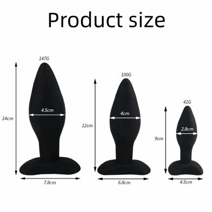 3 Sizes Silicone Anal Plug Set Wearable Butt Plug Stimulation Anus Masturbator G Spot Massage Dildo Sex Toy for Man Women