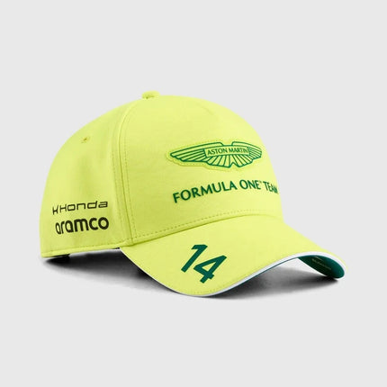 Aston Martin Motorsport Man Racing Hat Fernando Alonso Signature Print Baseball Cap Fashion Outdoor Sports Breathable Sun Hat