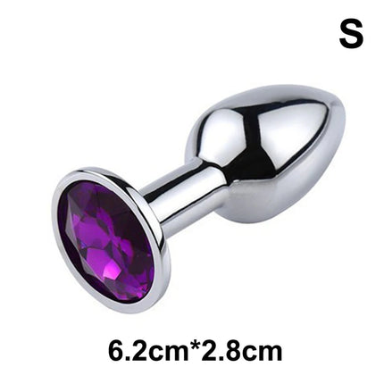 Metal Anal Plug Butt Diamond Plug Sexy Toy Gem Base Beginner Butt SM Toys For Women Men Couples Adult Game Anal Adult Products