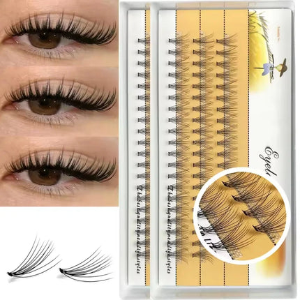1 Box/60 Bunches Mink Eyelashes Natural 3D Russian Individual Eyelash extension 10D Eyelash cluster Makeup Tool Lashes Wholesale