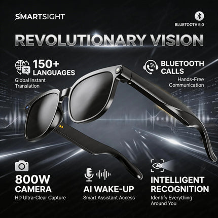 Smart AI Glasses 1080P HD Camera Video Recorder Bluetooth 5.4 Wireless Audio Headphones IP65 Waterproof Sport Men Women Eyewear
