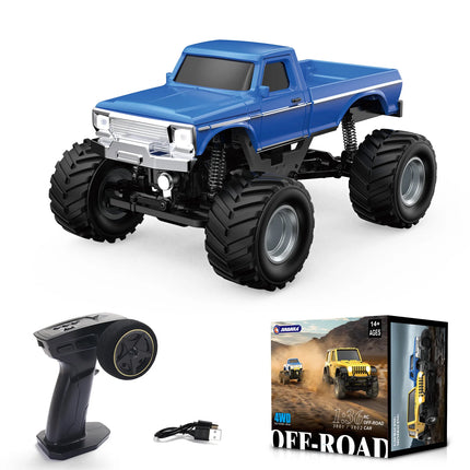 1/36 4WD Mini RC Crawler Car Radio Control Off-road Vehicles Light System Remote Control RTR Model Toy for Kids Adults 3601 3602