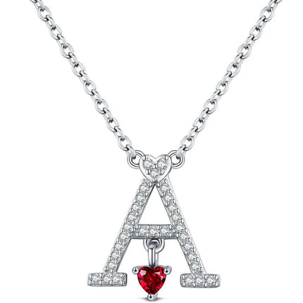 LILAPURA 925 Silver Letter A Ring Hearts Poker Earrings Necklace For Women DIY Original Romantic Fine Jewelry Party Lover Gifts