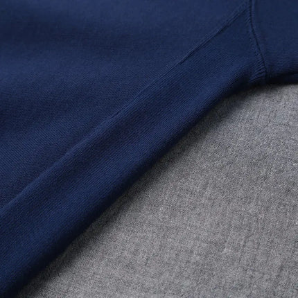 Good Quality Zip Hooded Women And Men Sweatshirt Navy Blue Cotton Casual Street Wear Loose Y2k Spring Autumn Solid Hoodie Jacket