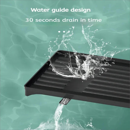 Premium Large-capacity 2-Tier Metal Dish Rack Drying Storage Shelf with Drain Tray for Kitchen