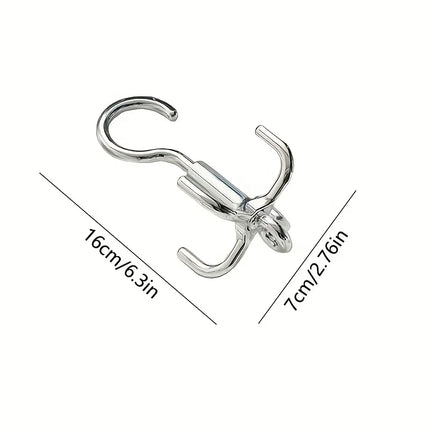 1/2pcs Multifunctional Rotating Clothes Hook Punch Free 4 Claws Rotation Coat Hanger Belt Organizer Scarf Storage Rack Wardrobe