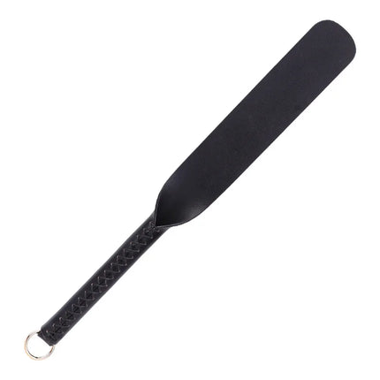 Genuine Leather Spanking Paddle, Willow Leaf Shape Long Crop for Adults 18+
