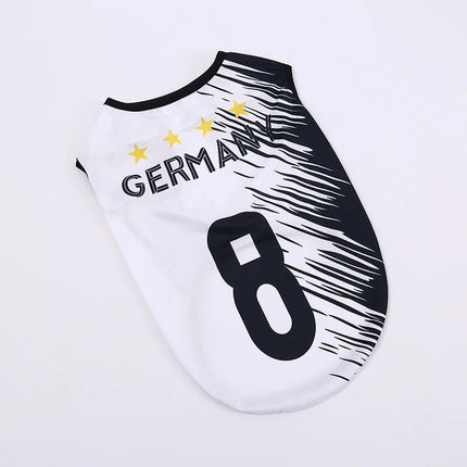 Sport Team Dog Vest Mesh Fabric Thin Style Cool Breathig Dog Vests Teddy Pug Golden Retriever Shiba Clothing Cat Dog Pet Clothes