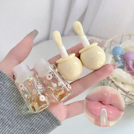 Shaoinuo Fruit-Flavored Lip Oil - Christmas Gift, Moisturizing and Nourishing, Long-Lasting, Non-Sticky and Glossy, Plumps Lips, Lip Balm Specifically for Students, Everyday Nude Makeup, Holiday Gift