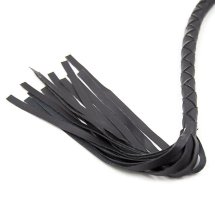 Black Leather Snake Whip BDSM Bondage Spanking Paddle Fetish Roleplay Slave Punishment Adult Sex Toys for Women Men Couples Bed