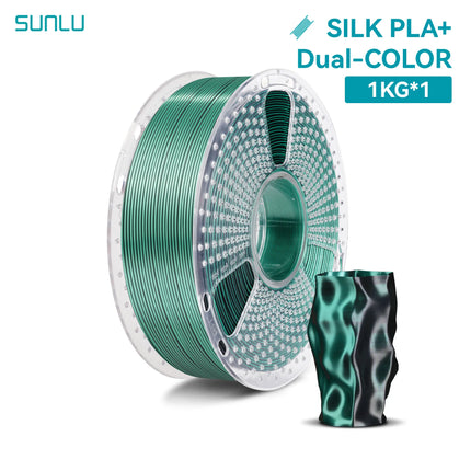 SUNLU 1KG SILK /Dual / Triple Color/Rainbow 3D Printer Filament 1.75mm 1000g Spool (2.2lbs) Neatly Filament Fit Most FDM Printer