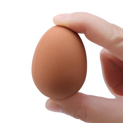 1 Pcs Novelty Bouncy Eggs Realistic Fake Rubber Bouncing Balls Model Farm Chicken Nesting Hen Hatching Egg Pet Toy Prank Joke