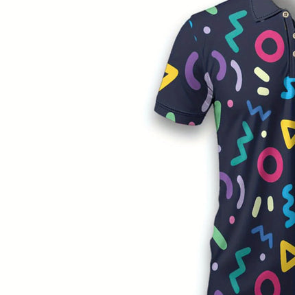 Men's Fashionable Geometric Small Pattern Splicing Print Sports Short Sleeved Shirt Breathable Short Sleeved Casual Top