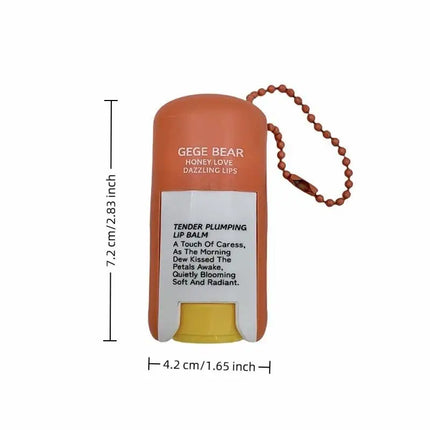 [MP]Gege bear 8.2g Large Capacity Lip Balm Keychain Pendant Hydrating & Moisturizing Lip Care As Lipstick Base & Accessory