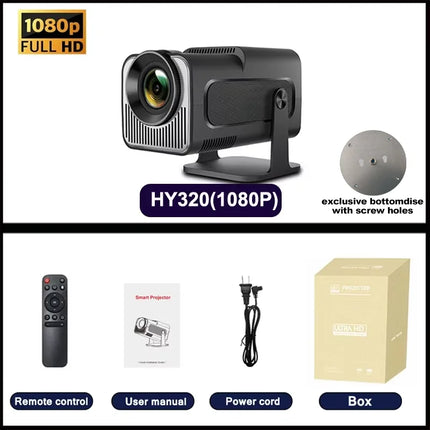 Cuboid 4K HD Projector 650 ANSI 1080P Auto Focus Android HY320 Wifi6 BT5.2 Portable Outdoor Video Smart Home Theater Projectors
